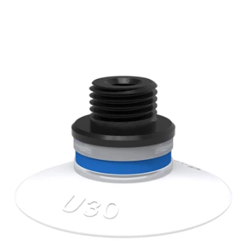 9909721派亚博吸盘Suction cup U30 Silicone FCM,G1/8 male / M5 female,with mesh filter适用于搬运带平整或浅凹表面的工件-派亚博吸盘派亚博真空发生器