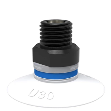 9909753派亚博吸盘Suction cup U30 Silicone FCM,1/8寸 NPT male,with mesh filter适用于搬运带平整或浅凹表面的工件-派亚博吸盘派亚博真空发生器
