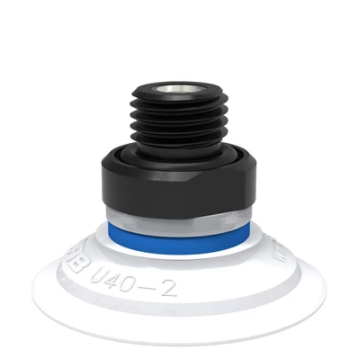 9909722派亚博吸盘Suction cup U40-2 Silicone FCM,G1/4寸 male,with mesh filter适用于搬运带平整或浅凹表面的工件-派亚博吸盘派亚博真空发生器