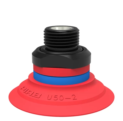 0101807派亚博吸盘Suction cup U50-2 Silicone, G3/8适用于搬运带平整或浅凹表面的工件-派亚博吸盘派亚博真空发生器piab吸盘