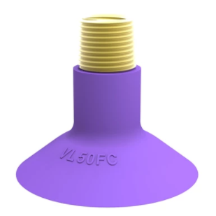 0202729派亚博吸盘Suction cup VL50FC, 3/8寸NPT-1/4寸NPSF具有超高性价比，包含浅凹平面吸盘、波纹管吸盘以及长波纹管吸盘三种形状可选，是基础/标准工业应用的最佳选择。-派亚博吸盘派亚博真空发生器piab吸盘